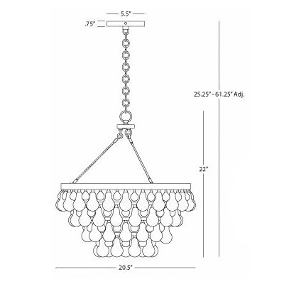 Bling Chandelier/Semi-Flushmount by Robert Abbey at