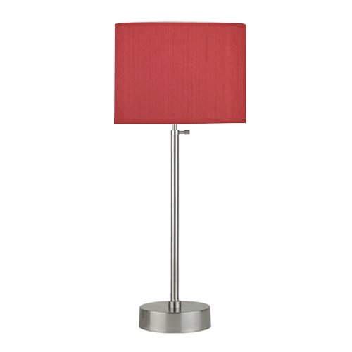 CanCan Adjustable Table Lamp (Red Dupioni/Nickel) - OPEN BOX