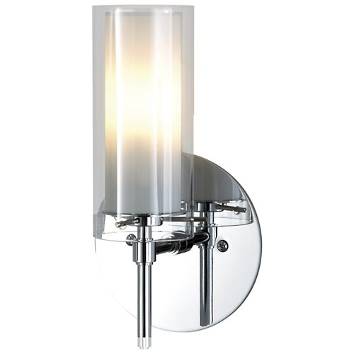 Tubolaire Wall Sconce (Chrome/White/Clear) - OPEN BOX RETURN