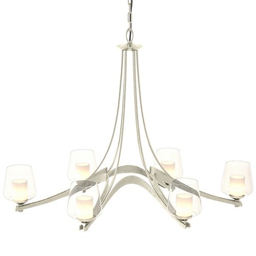 Ribbon Oval Chandelier with Clear Glass