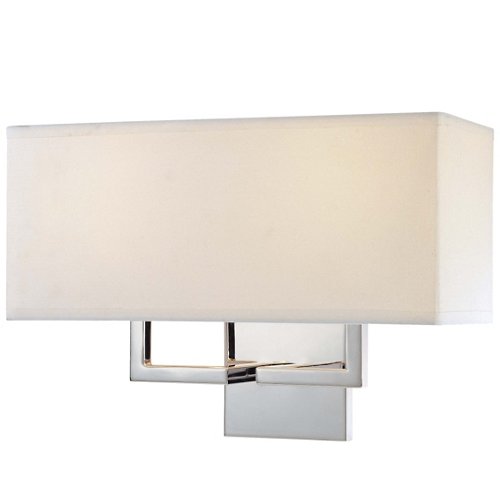 Fabric Wide Wall Sconce (Chrome w/ White) - OPEN BOX RETURN