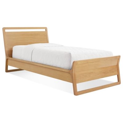 Woodrow Bed with Shale Bedside Table and Shale 2 Drawer/2 Door Dresser and Perimeter Floor Lamp