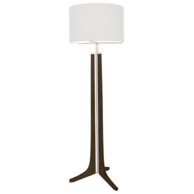 Forma LED Floor Lamp (Dark Stained Walnut/White) - OPEN BOX