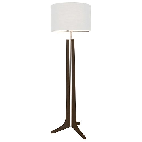 Forma LED Floor Lamp (Dark Stained Walnut/White) - OPEN BOX