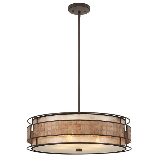 Mica Drum Pendant By Quoizel At Lumens Com, Mica Drum Shade Chandelier