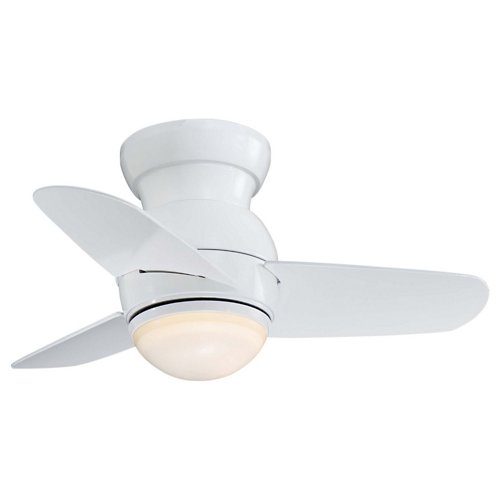 Spacesaver Ceiling Fan (White w/ White&Etched Opal)-OPEN BOX