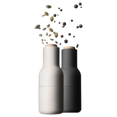 Menu Bottle Grinder Set of 2 - Carbon / Ash / Steel Lid
