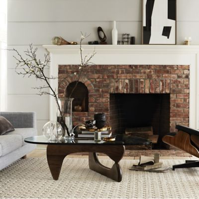 Noguchi Table with Eames Lounge Chair with Ottoman and Lispenard Sofa