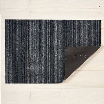 Skinny Stripe Shag Indoor/Outdoor Mat (Blue) - OPEN BOX