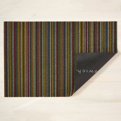 Skinny Stripe Shag Indoor/Outdoor Mat