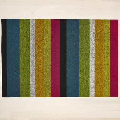 Bold Stripe Shag Indoor / Outdoor Mat