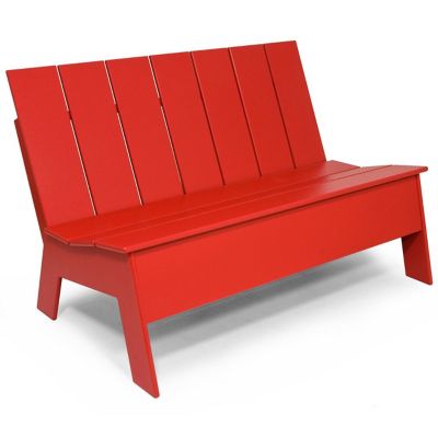 Picket Outdoor Low Back Double Chair