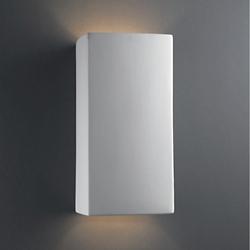 White Finished Justice Design Group CER-1390-BIS Lighting Wall Sconce with Ceramic Bisque Shades