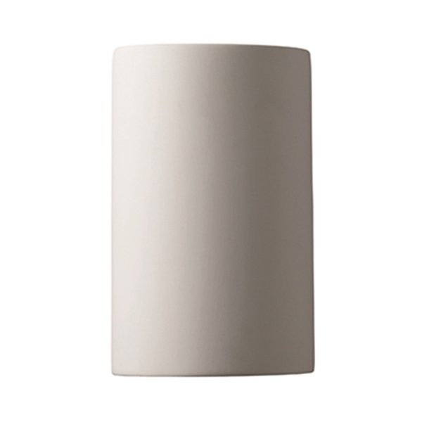 Cylinder with Flat Rim Shade Justice Design Group Lighting FAB-8421-10-CREM-MBLK Textile Tetra 1-Light Wall Sconce Cream Matte Black