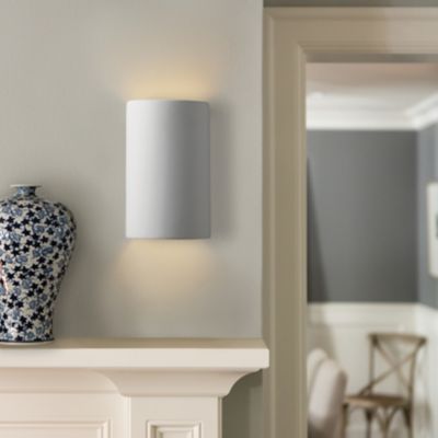Shown in Bisque finish, Small size, Up and Downlight, Standard option, in use