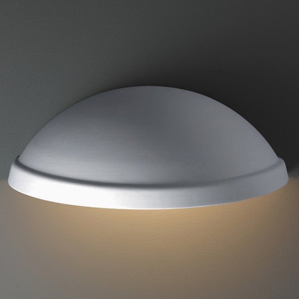 Rimmed Quarter Sphere Outdoor Wall Sconce