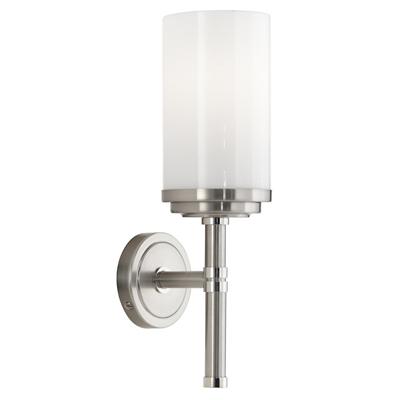 Halo Wall Sconce (Brushed Nickel w/ Nickel/1 Light)-OPEN BOX