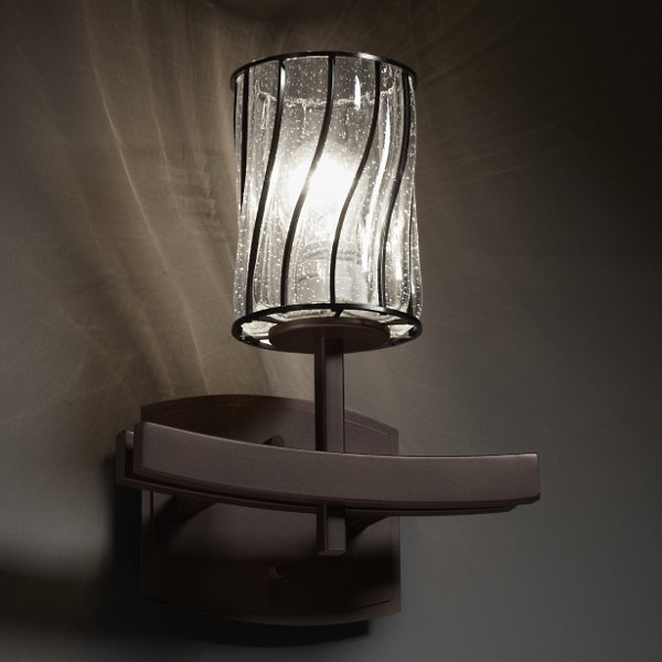 Wire Glass Archway Wall Sconce
