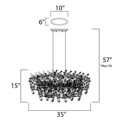 Comet Island Pendant by Maxim Lighting at