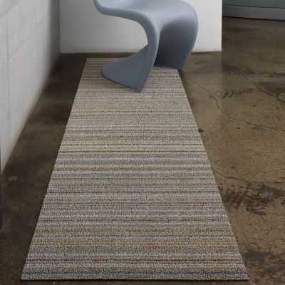 Chilewich Skinny Stripe Shag Runner - Steel