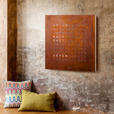 Shown in Rust color, English