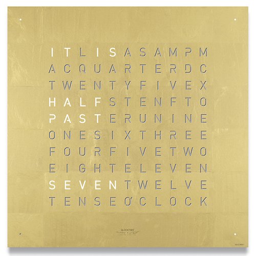 QLOCKTWO Creator's Edition Gold Wall Clock