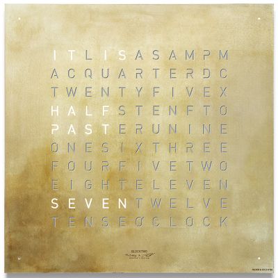 QLOCKTWO Creator's Edition Gold Wall Clock