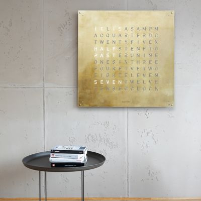 QLOCKTWO Creator's Edition Gold Wall Clock by QLOCKTWO at