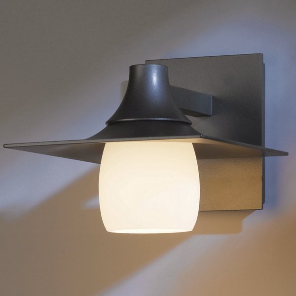 Hood Outdoor Wall Sconce with Glass