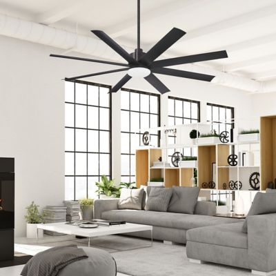 Shown in Coal fan body finish, Coal with Etched Opal blades, in use