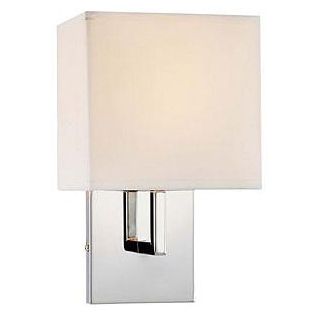 Fabric Wall Sconce (Chrome with White) - OPEN BOX RETURN