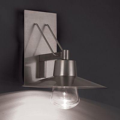 Shown in Brushed Aluminum finish, Large size, lit