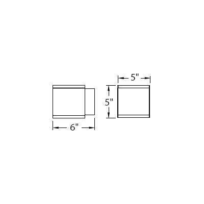 Rubix Outdoor LED Up and Down Wall Sconce by WAC Lighting at