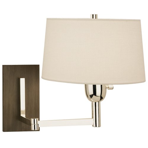 Wonton Arm Wall Swinger Lamp (Silver/White) - OPEN BOX