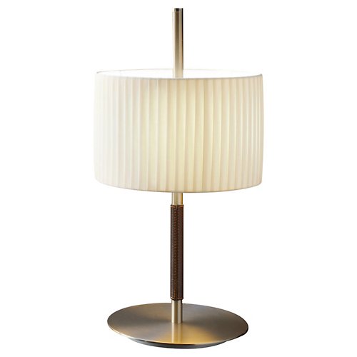 Danona Table Lamp (White Ribbon/Satin Nickel/Large) - OPEN BOX RETURN