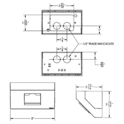 Control Box with Paddle Dimmer and 15A GFCI by Legrand Adorne at Lumens.com