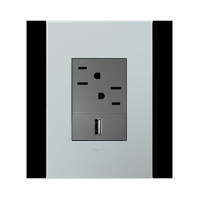 Shown in Pale Blue finish, 1-Gang 3 Module