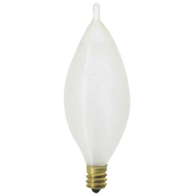 25W 120V C11 E12 Bent Tip Satin Spun Bulb