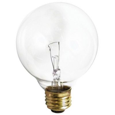 25W 120V G25 E26 Clear Bulb