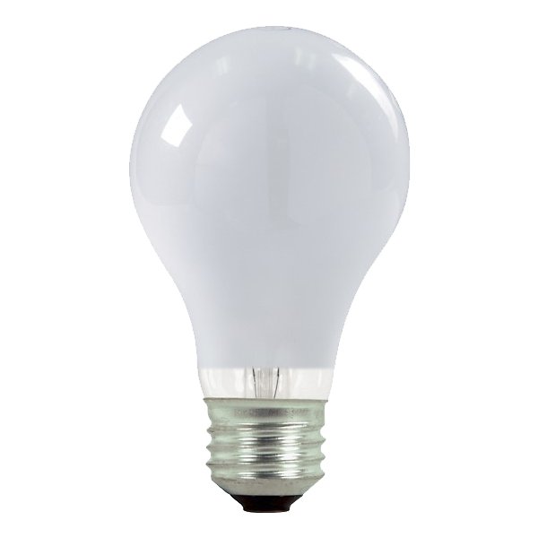 43W 120V A19 E26 White Halogen Bulb (2-PACK)