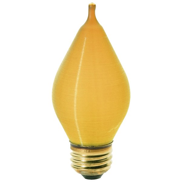 40W 120V C15 E26 Amber Spun Bulb