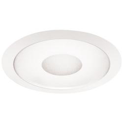 6-Inch Frosted Lens with Clear Center Shower Trim