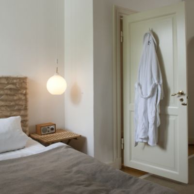 Show in White finish, lit, in use