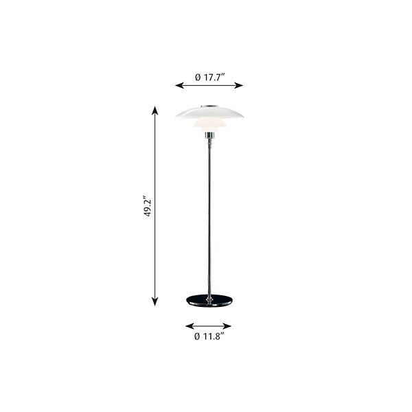 PH 4.5/3.5 Glass Floor Lamp