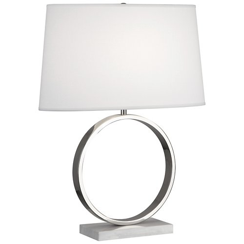 Logan Table Lamp (Nickel/Ascot White) - OPEN BOX RETURN