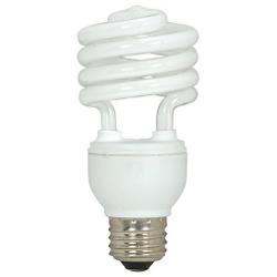 15W 120V T2 E26 Mini Spiral CFL Bulb