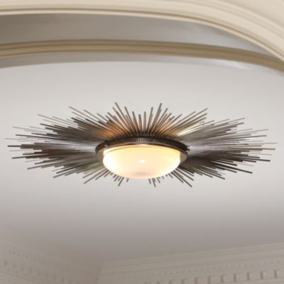 sunburst flush mount light