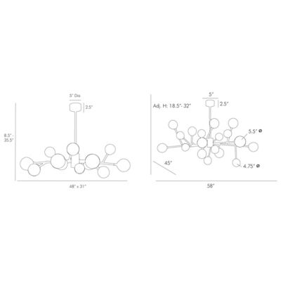 Dallas Chandelier by Arteriors at