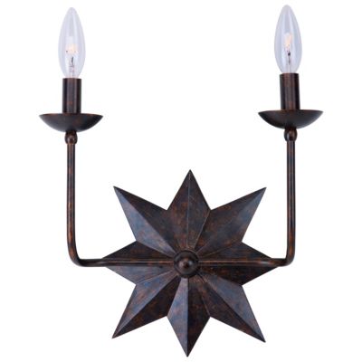 Crystorama Astro 2 Light Bronze Sconce