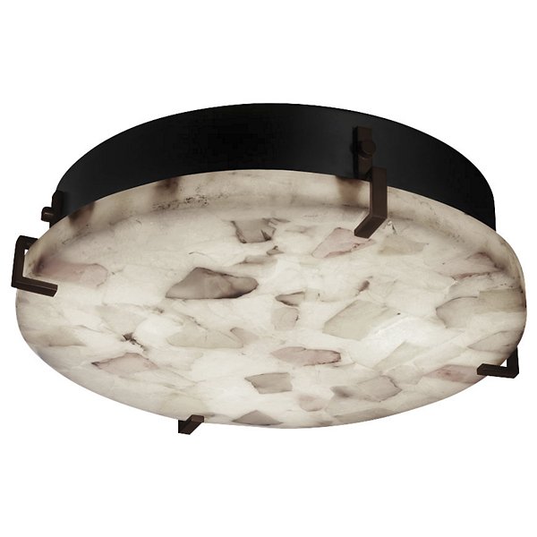Alabaster Rocks! Clips Round Ceiling/Wall Light